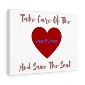 INSERT JESUS  Wall Canvas White 16″ X 12″