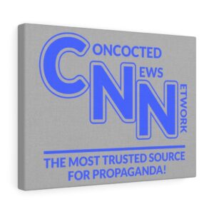 CNN PROPAGANDA  Wall Canvas Gray 16″ X 12″