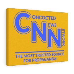 CNN PROPAGANDA  Wall Canvas Gold 16″ X 12″