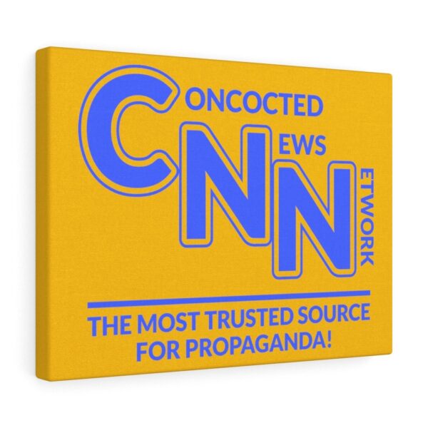 CNN PROPAGANDA  Wall Canvas Gold 16" X 12"