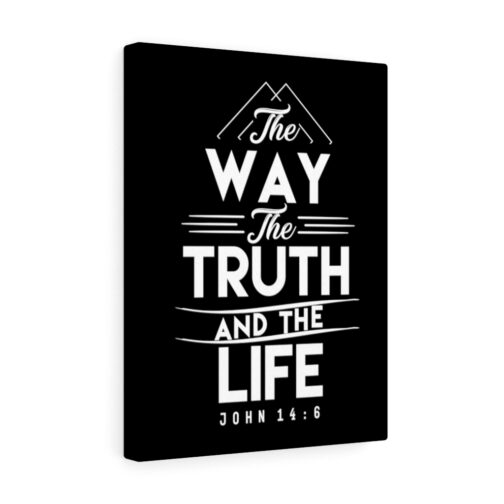 WAY TRUTH LIFE Wall Canvas Black 12