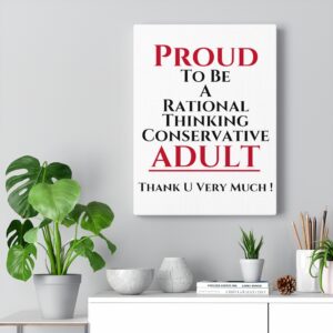 RATIONAL CONSERVATIVE  Wall Canvas White 12″ X 16″