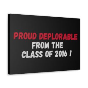 Proud Deplorable Wall Canvas (Text Only)